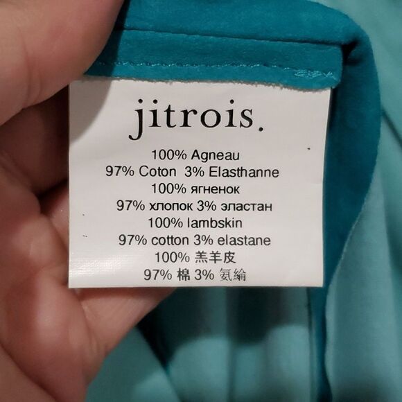 Jean Claude Jitrois Genuine Suede Dress in Teal Size XS - Picture 7 of 17